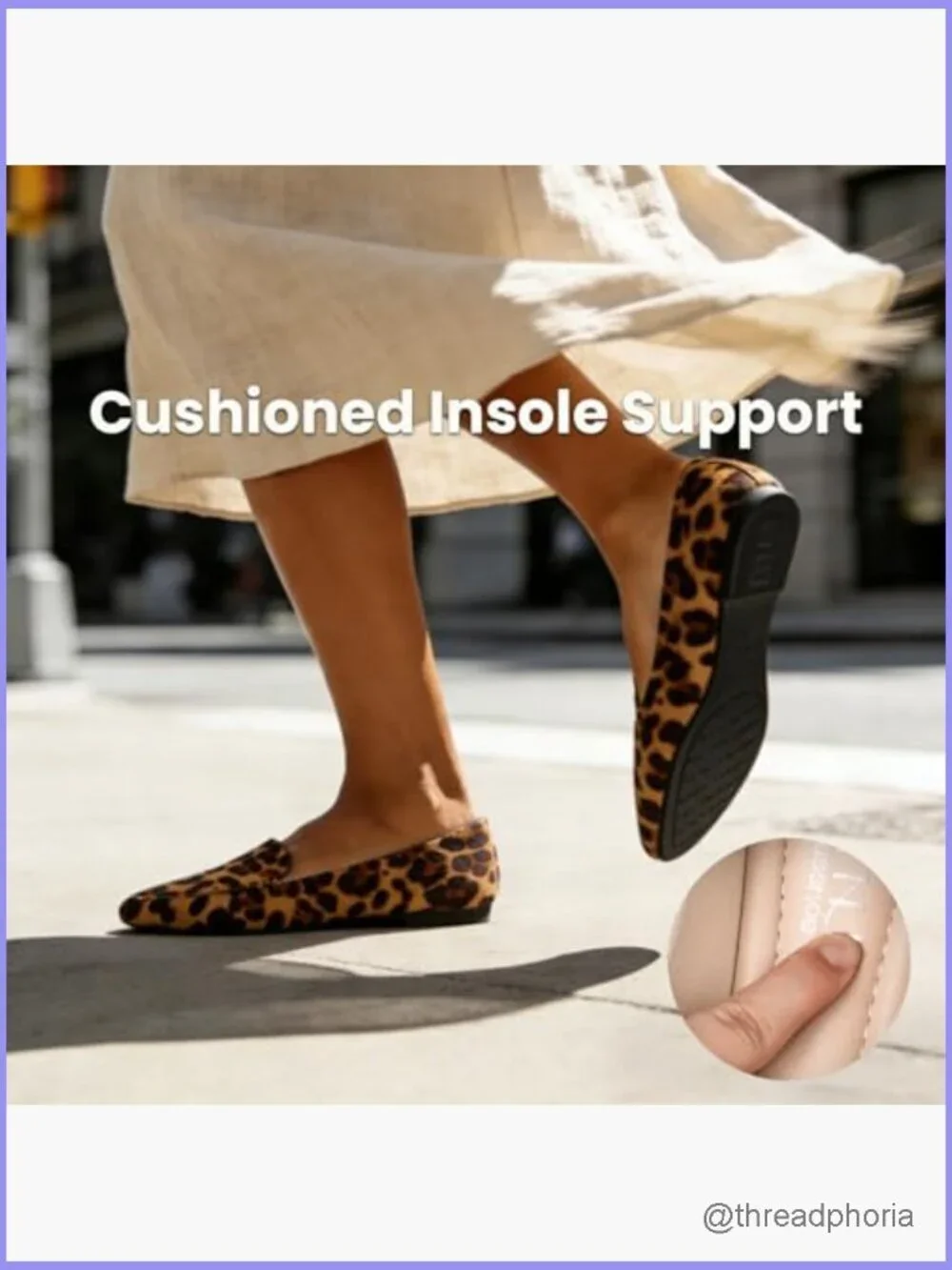 Pointed Toe Flats for Women, Comfortable Work Shoes, Slip On Loafers with Arch